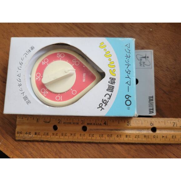 Vintage NOS Tanita 5330 - 60 Minute Dial Manual Kitchen Timer - Made in Japan - Picture 12 of 12